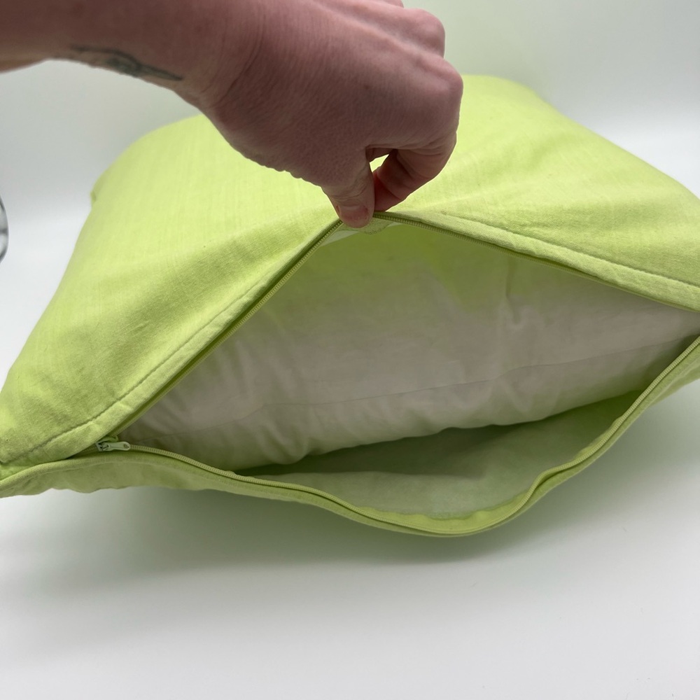 Ralph Lauren Lime Green Down Fill Accent Throw Pillow Monogram RLL 18x18 - Picture 5 of 7